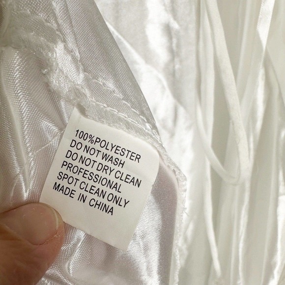 NWT Mac Duggal Ruffle Tiered Cutout Chiffon Gown Empire Waist Womens White SZ 4 - Picture 8 of 8